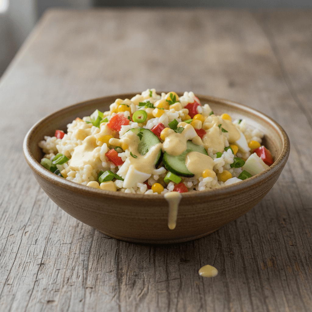 Aller-Welt-Salat mit Reis