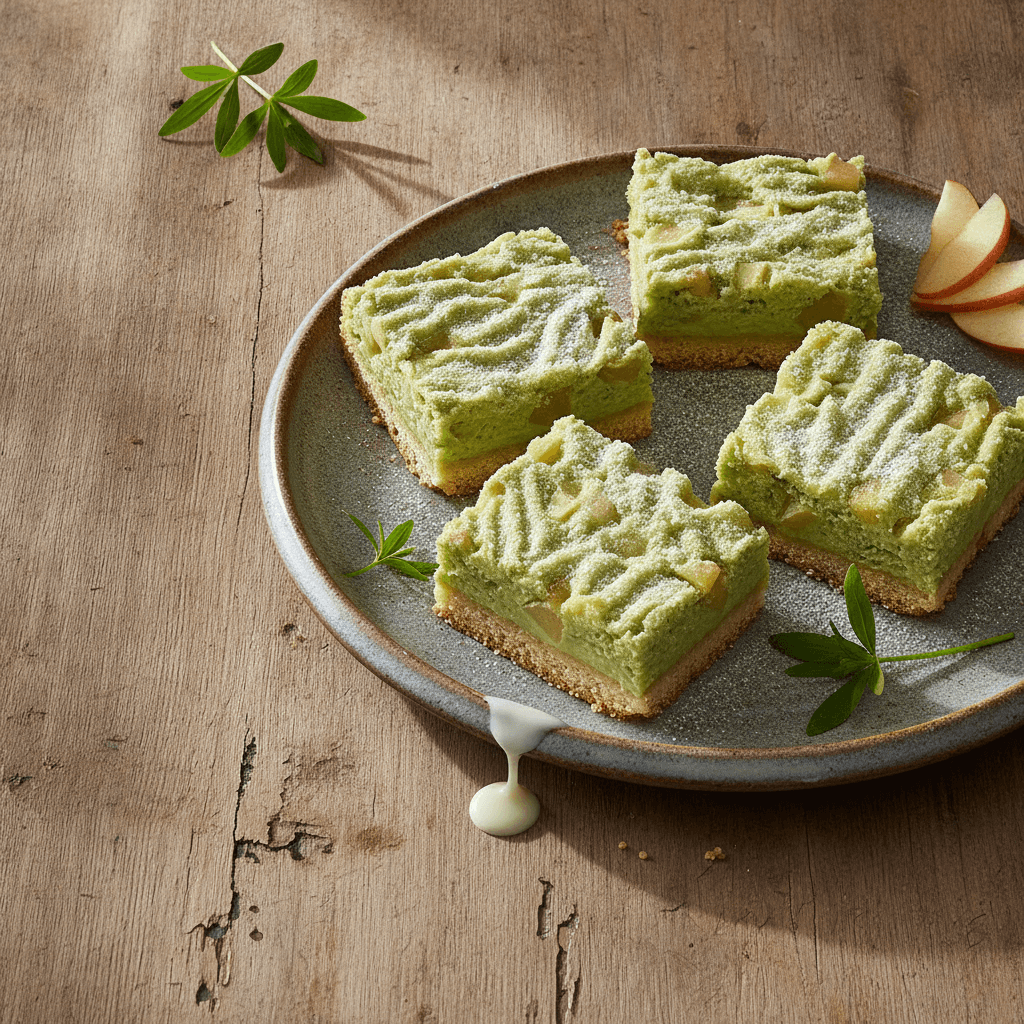 Apfel-Waldmeister-Schnitten
