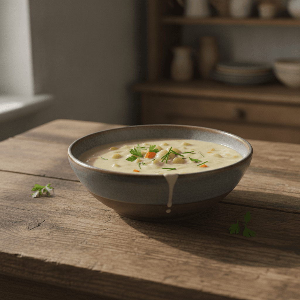 Cremige Kartoffelsuppe mit Wurzelgemüse