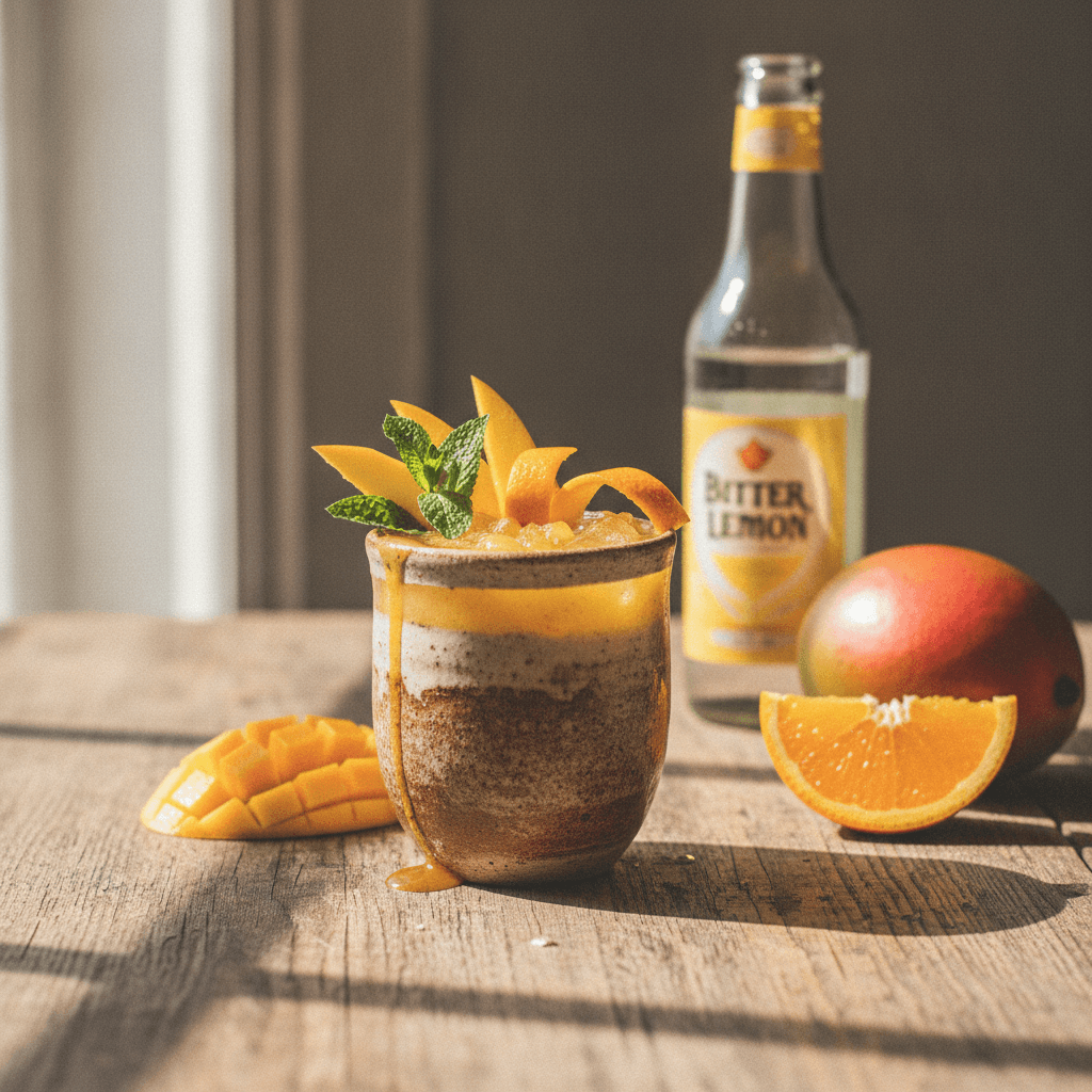 Erfrischender Wodka-Mango-Cocktail 'Advantage Russia'