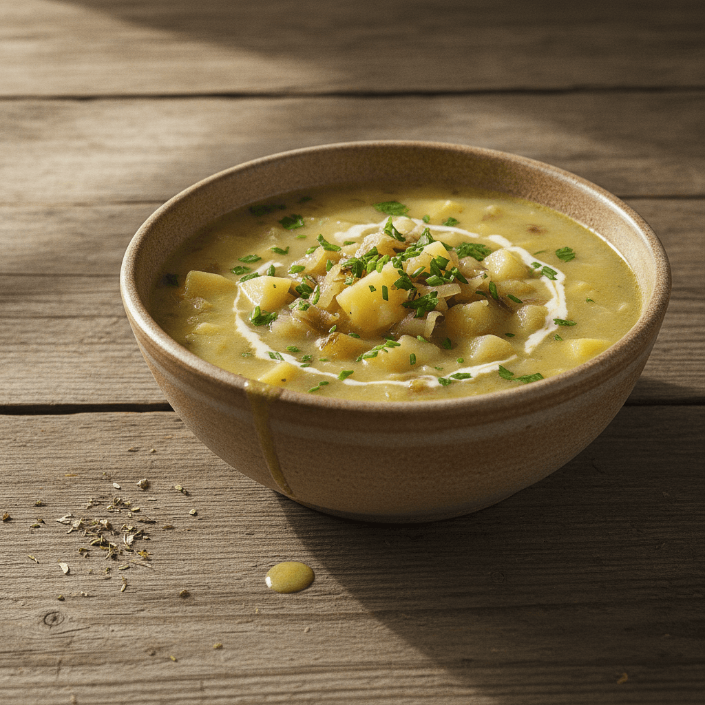 Kartoffelsuppe mit Zwiebeln