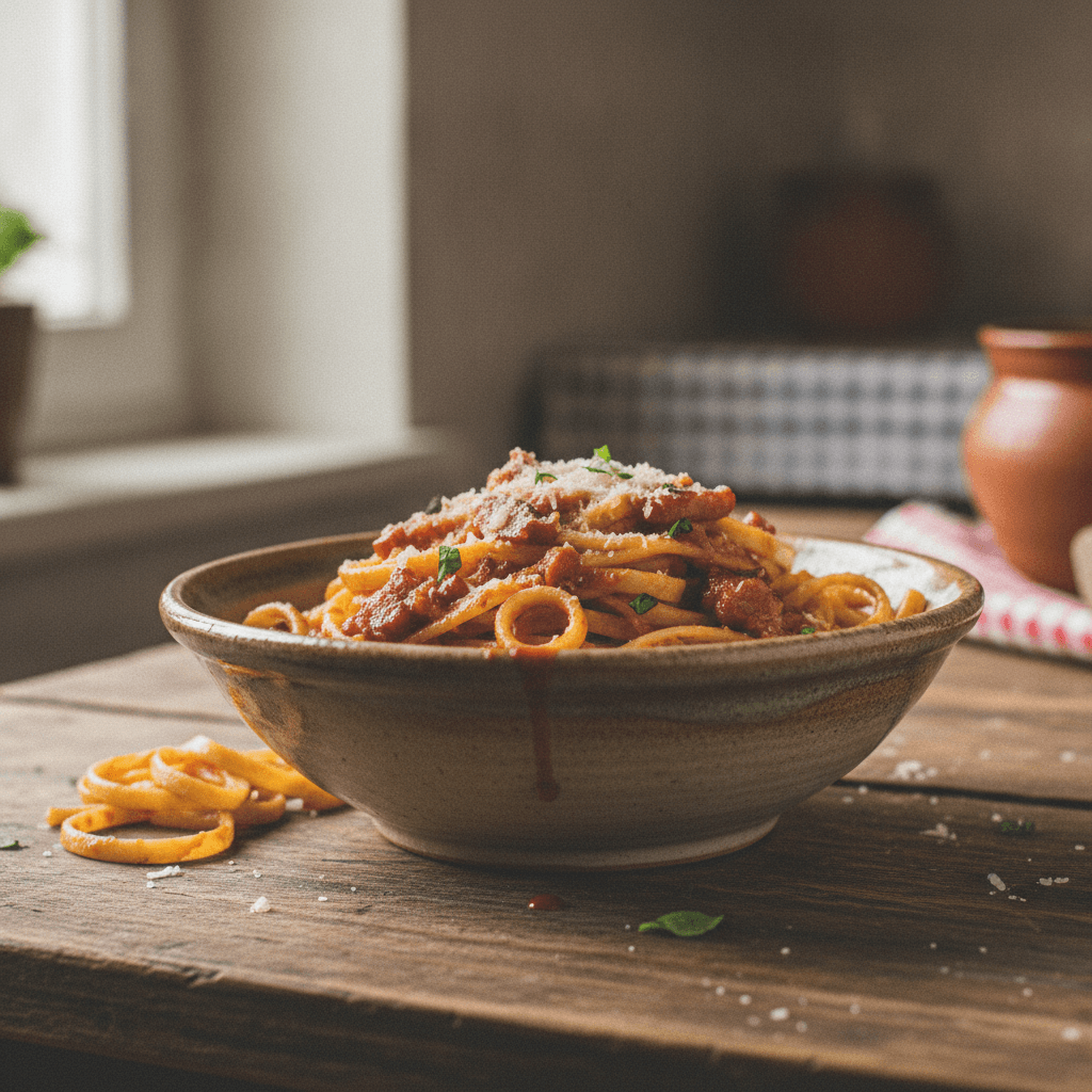 Klassische Amatriciana aus der Küchenmaschine