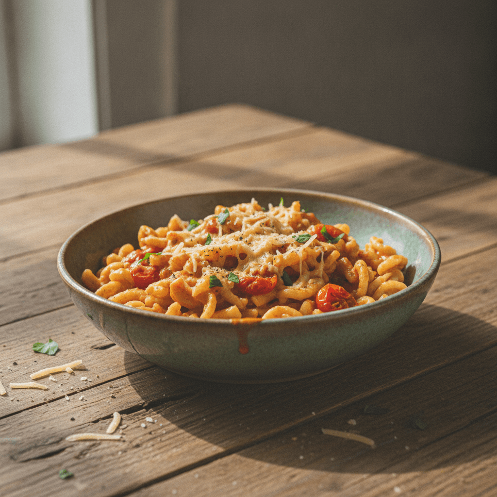 Nudeln in Tomaten-Schmandsauce