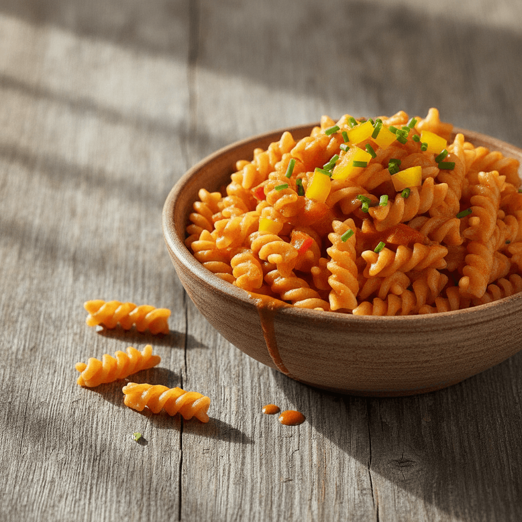 Nudeln mit fruchtiger Paprikasauce