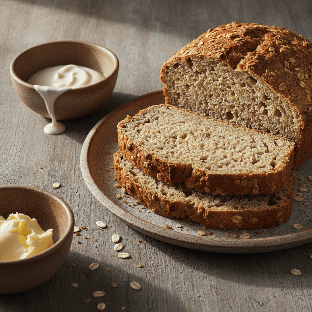 Rustikales Haferflockenbrot aus der Küchenmaschine