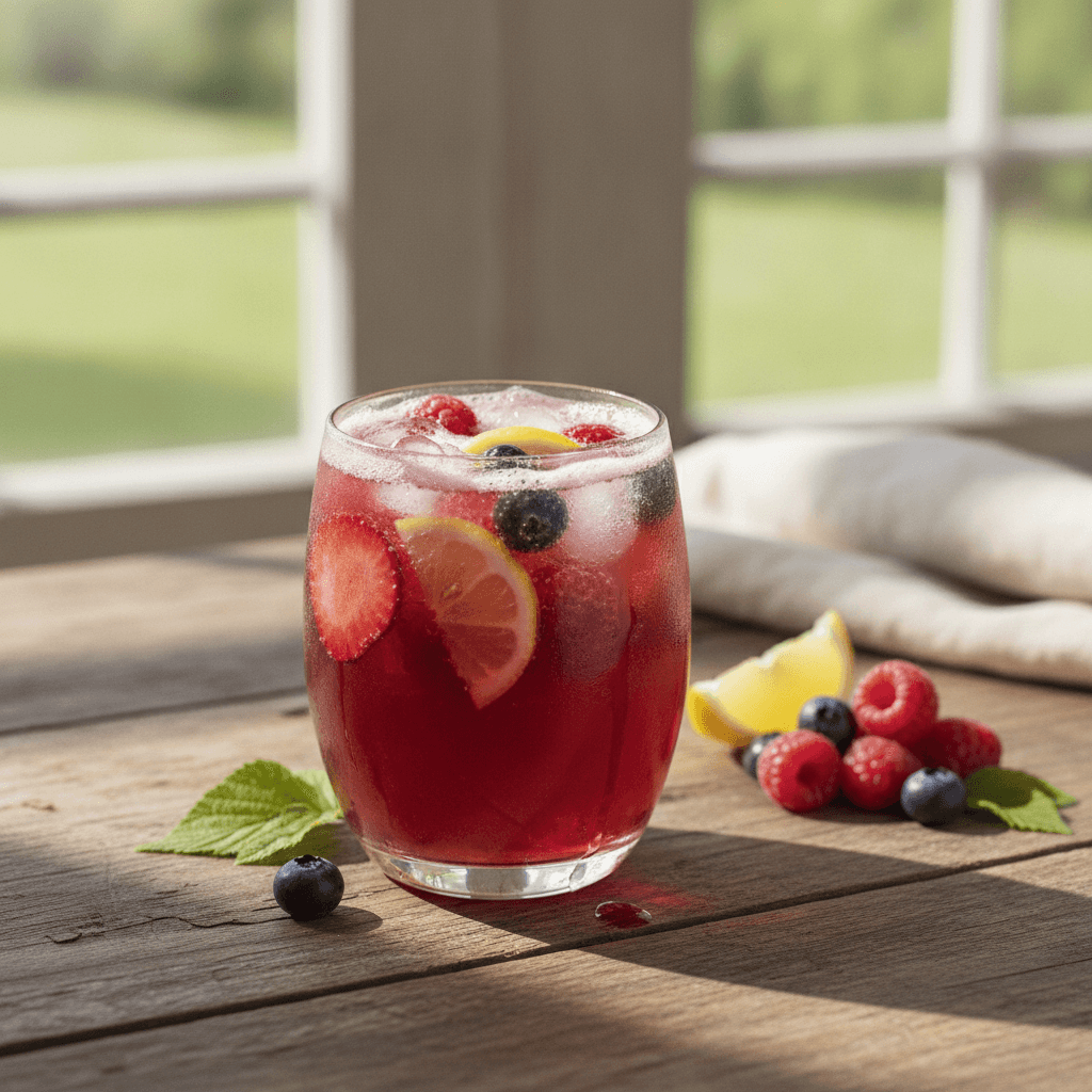 Sommerlicher Beeren-Spritzer mit Zitrone und Tonic